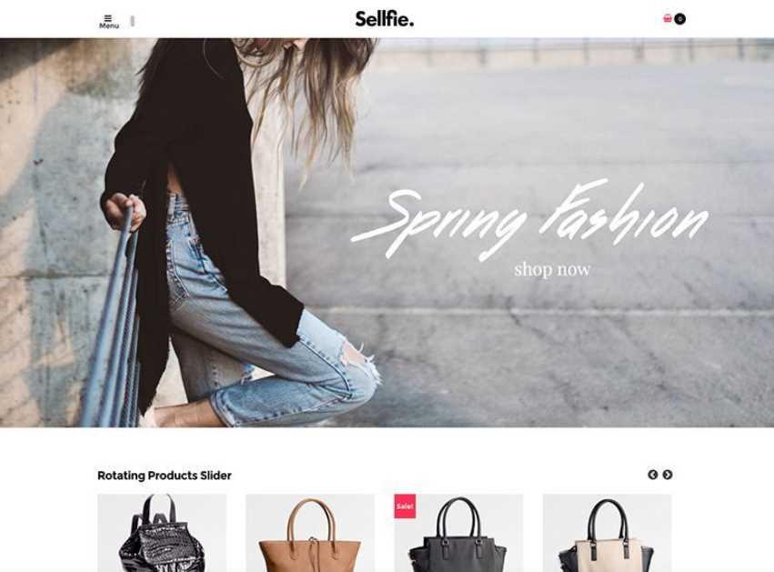 Selfie is the best free wordpress themes for online stores