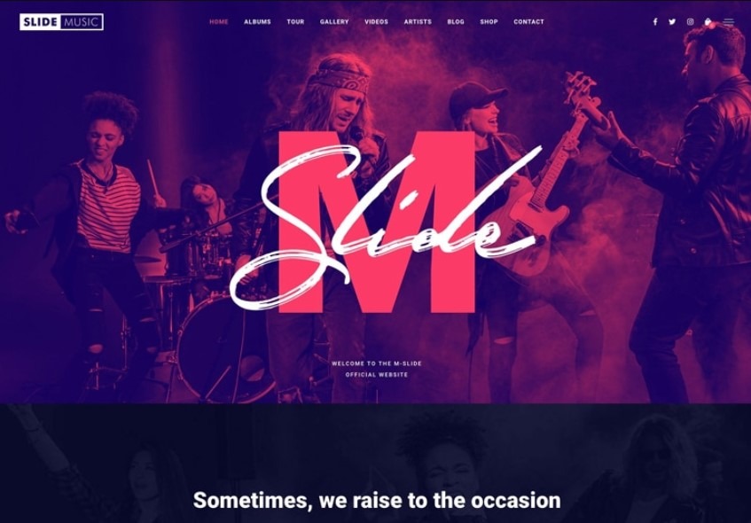 Slide Music the anoteher Best WordPress Themes for Musicians 