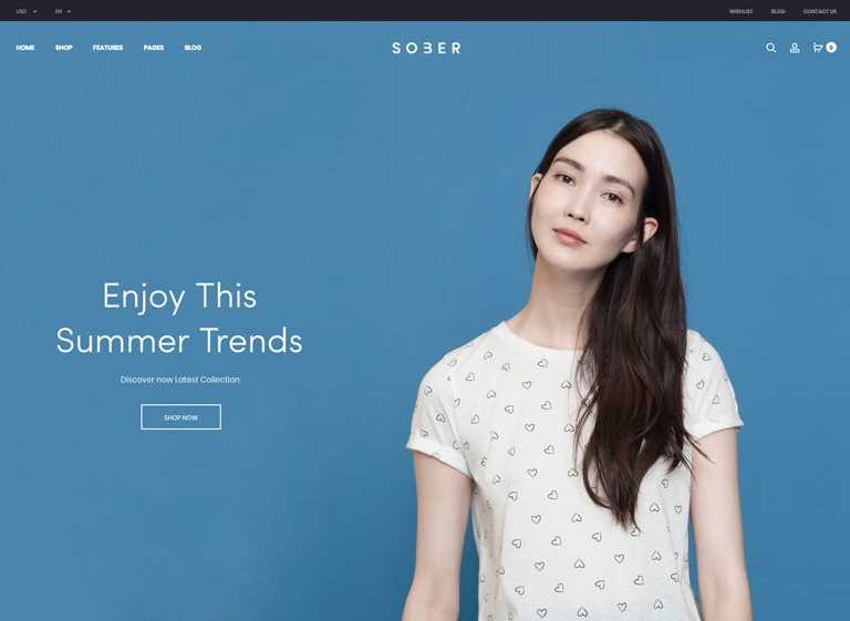 Sober is the best woocommerce themes for online sote