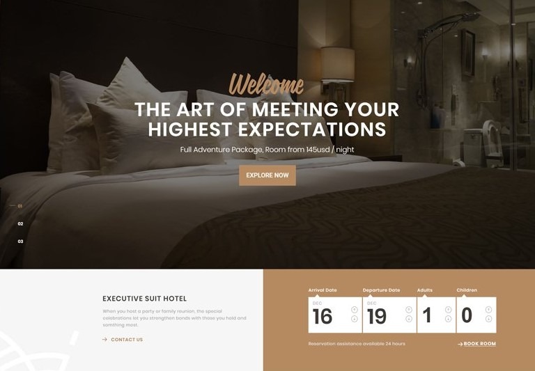 Solaz the best wordpress themes for hotels