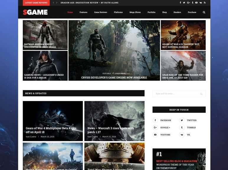 Soledad Best WordPress Themes for Gaming