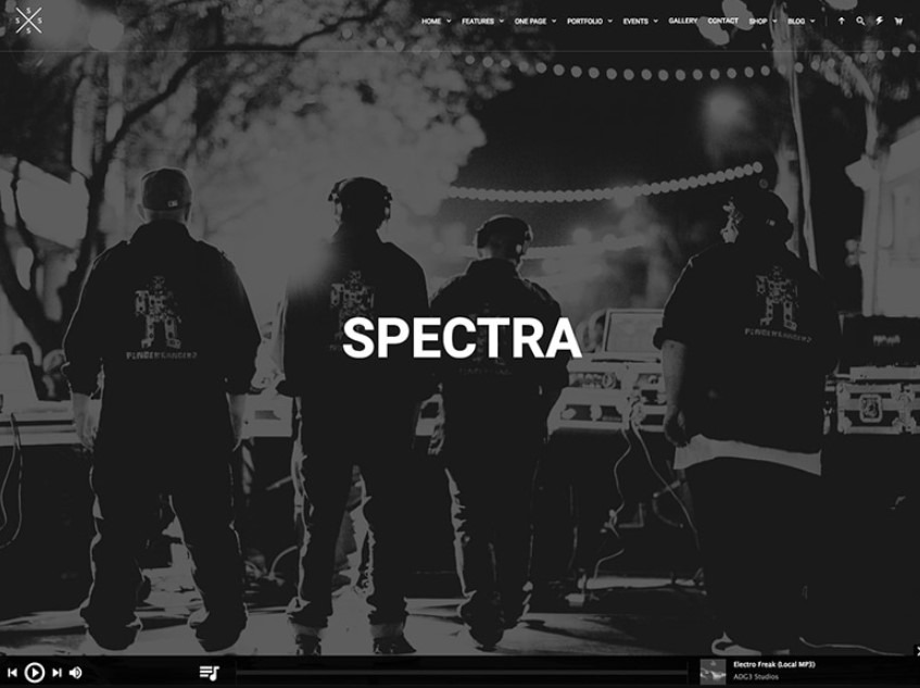 Spectra is the best wordpress theme for music