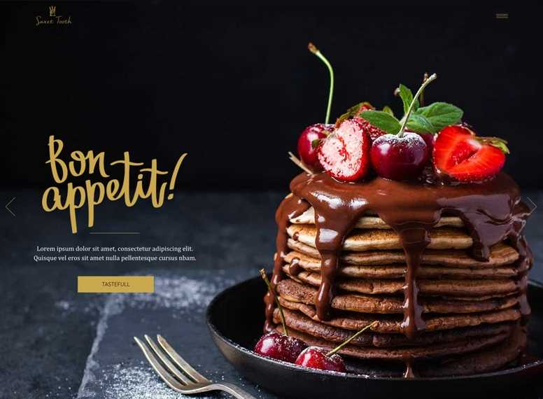 Sweet Tooth the best wordpress themes for bakery, cafe