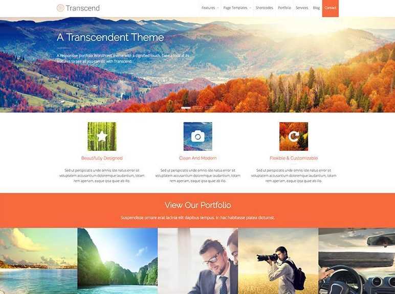 Transcend the best wordpress themes for free