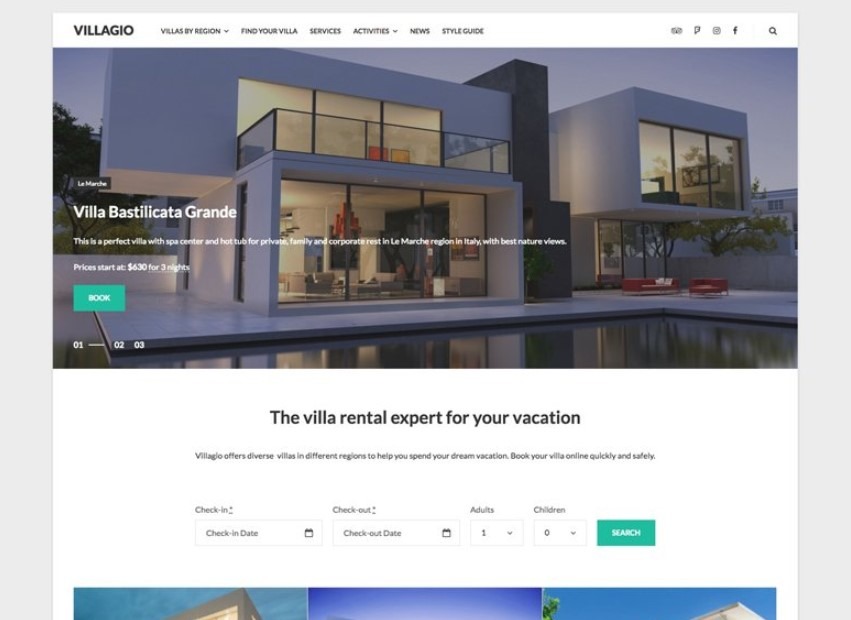 Villagio the best wordpress theme for RS