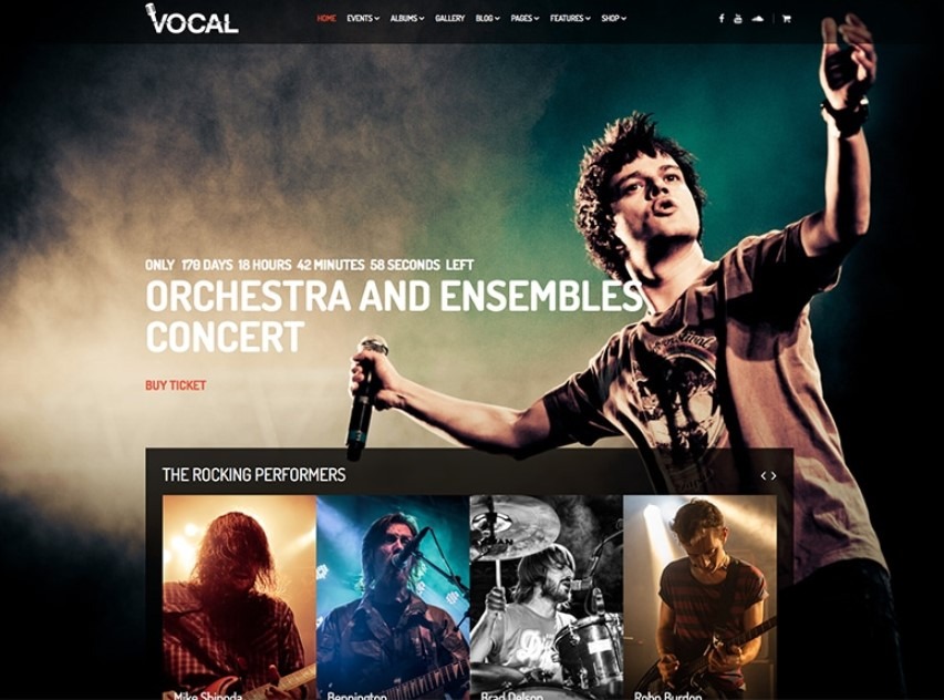 Vocal the best wordpress theme for music