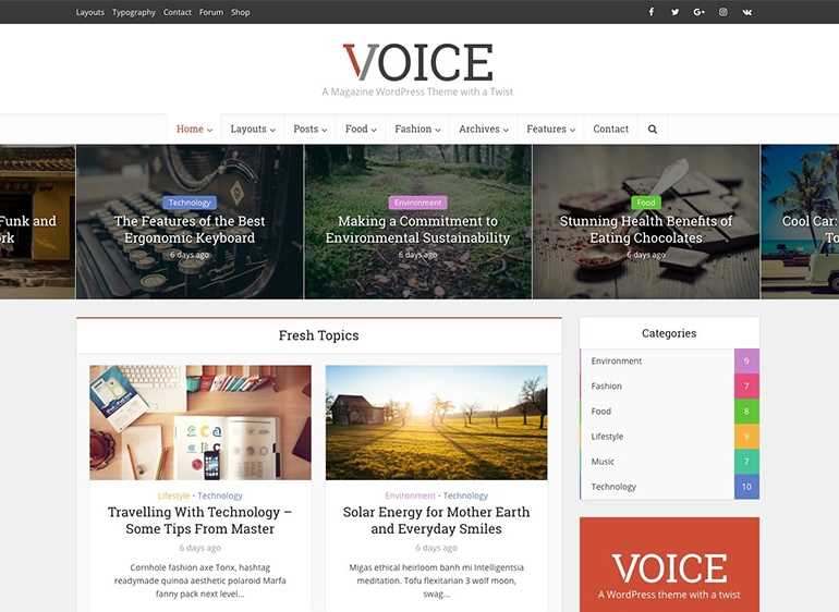 Voice is the best newspaper themes for wordrpess website