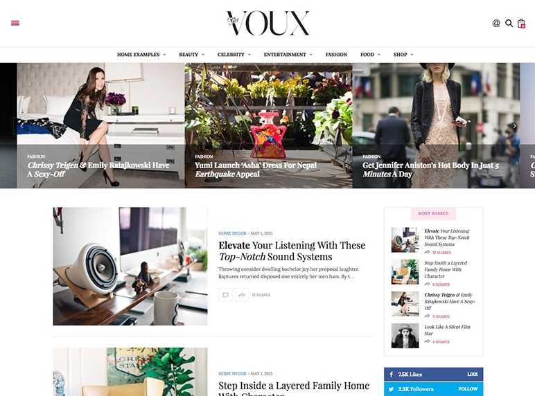 Voux the best wordpress newspaper themes for magazine or online news site