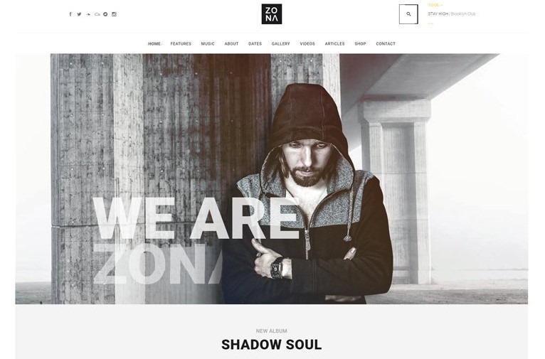 Zona is the Best WordPress Themes for Musicians 