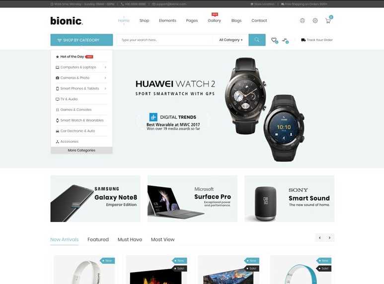bionic the best prestashop themes for online stores