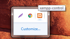 xampp icon in windows