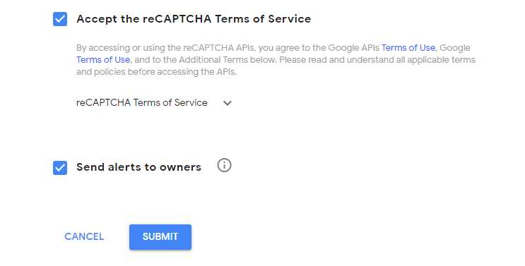 submit reCAPTCHA