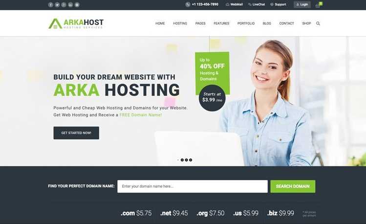 ArkaHost the best wordpress theme