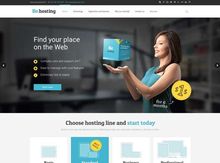 BeHosting WordPress Themes for Hosting Company