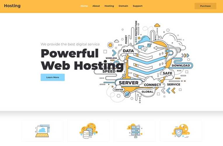 Bridge WordPress Themes for Hosting Company