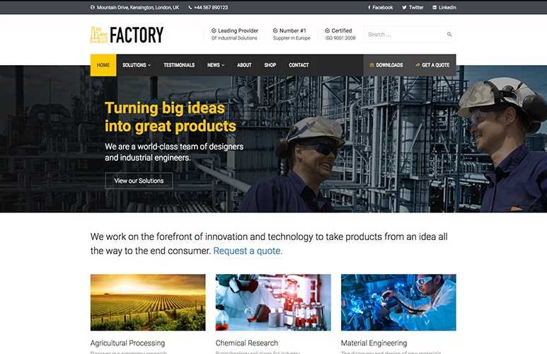 Factory wp theme