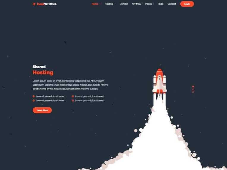 HostWHMCS WordPress Themes for Hosting Company