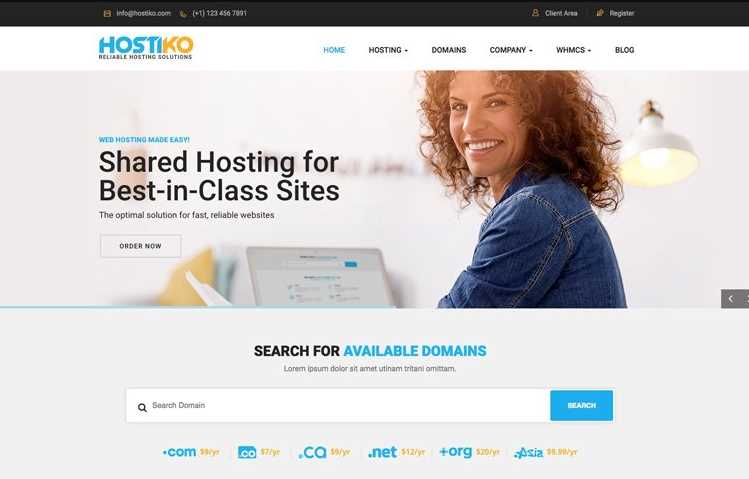 Hostiko wordpress theme