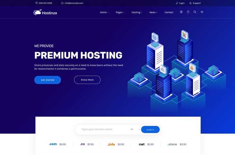 Hostinza wordpress theme