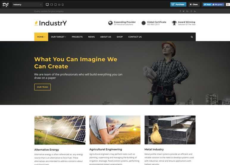 Industry wordpress theme