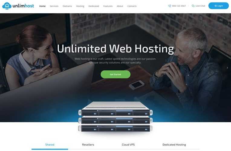 Unimhost wordpress theme