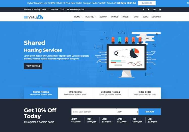 VirtuSky wordpress theme