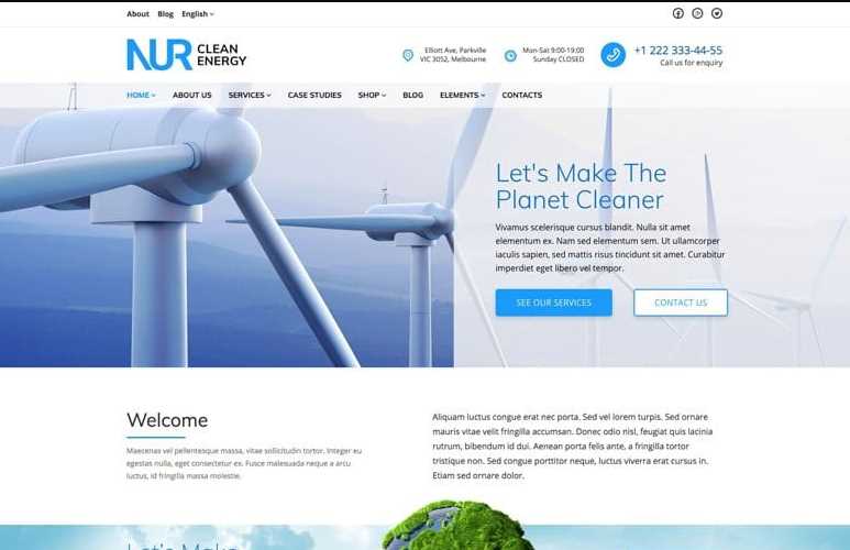 Renewable Energy WordPress Themes