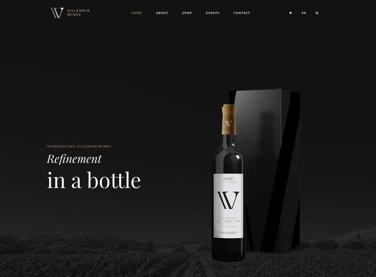 Villenoir wines wordpress theme