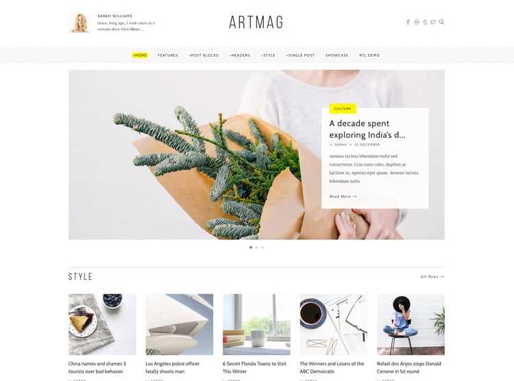 Artmag wordpress theme