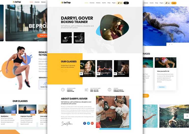 BeTop - Best WordPress Themes for Fitness