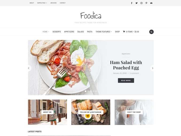 Foodica  Best Feminine WordPress Themes