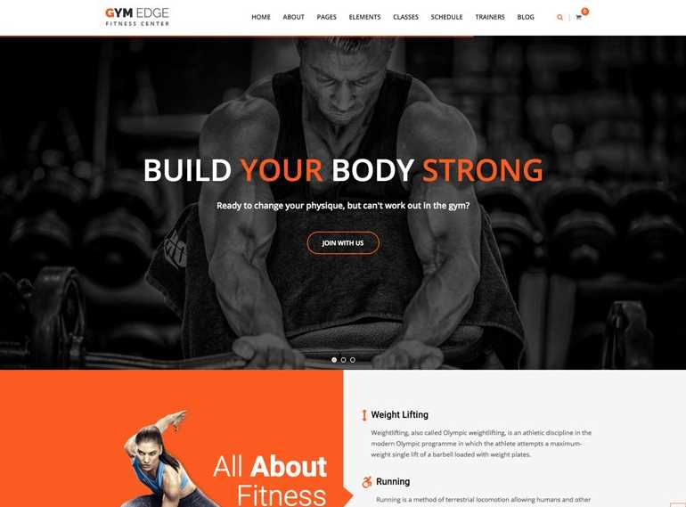 GYM EDGE - Best WordPress Themes for Fitness
