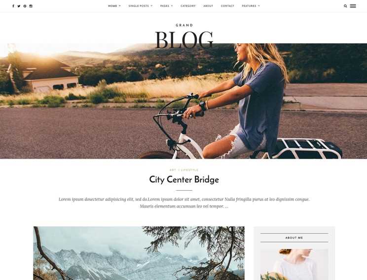 Grand blog wordpress theme