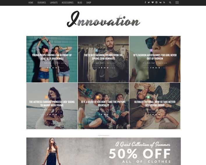 Innovation wordpress theme