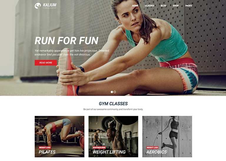 Kailum - Best WordPress Themes for Fitness