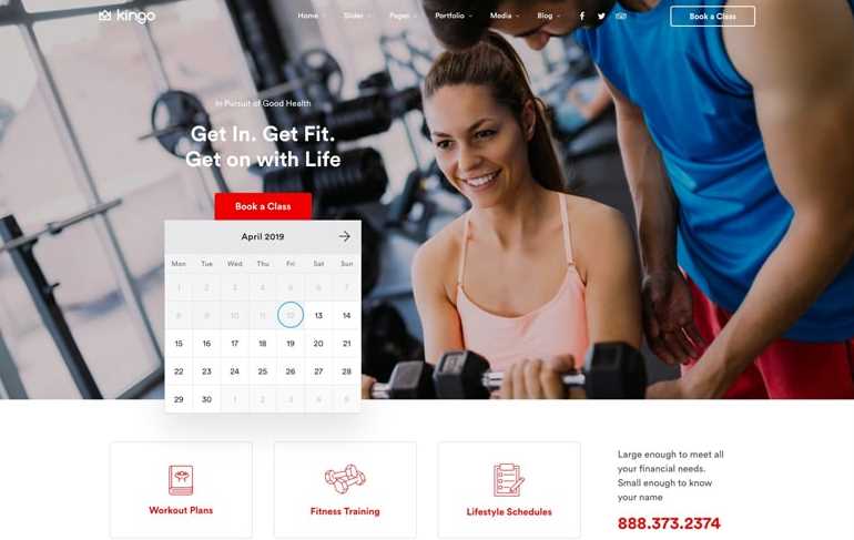 Kingo - Best WordPress Themes for Fitness