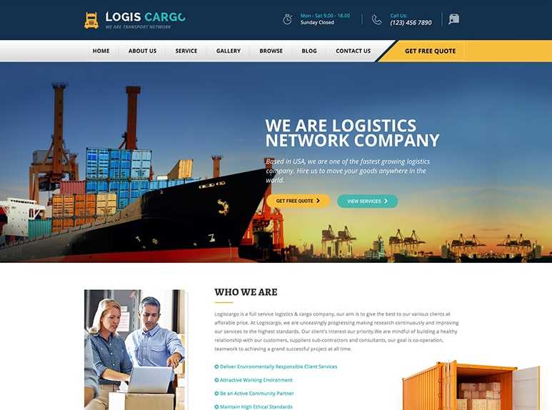 Logis Cargo - Best WordPress Themes for Transport and Logistics Companies
