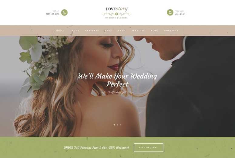 LoveStory WordPress theme