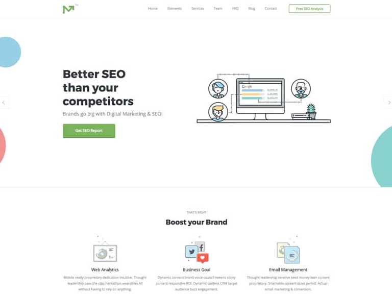 Marketing SEo - Best WordPress Themes For SEO, Digital Marketing, and Social Media Agencies.
