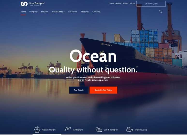 Morz Transport - Best WordPress Themes for Transport and Logistics Companies