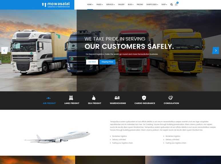 Mowasalat - Best WordPress Themes for Transport and Logistics Companies