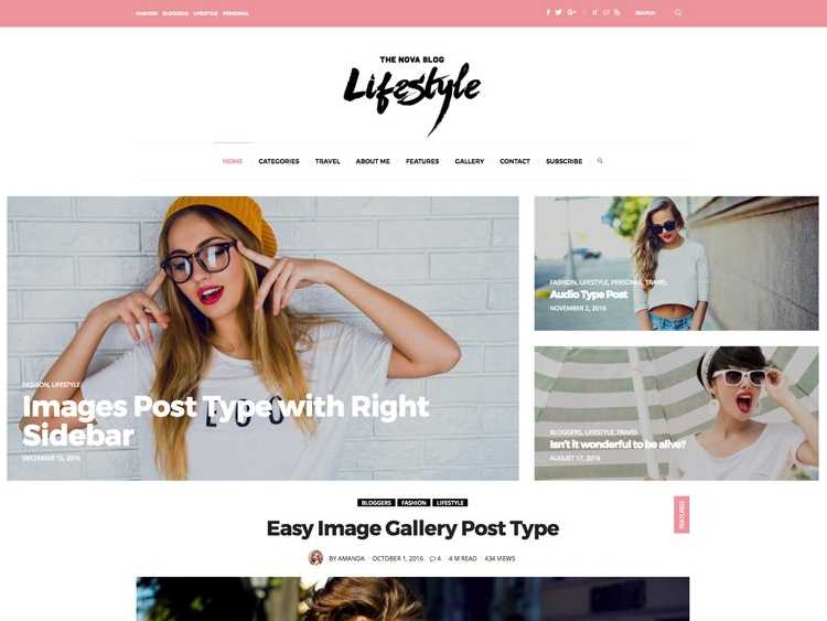 Novablog wordpress theme