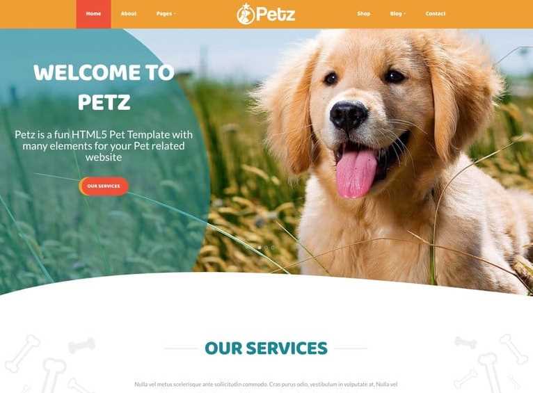 Petz Best Pet Care WordPress Themes