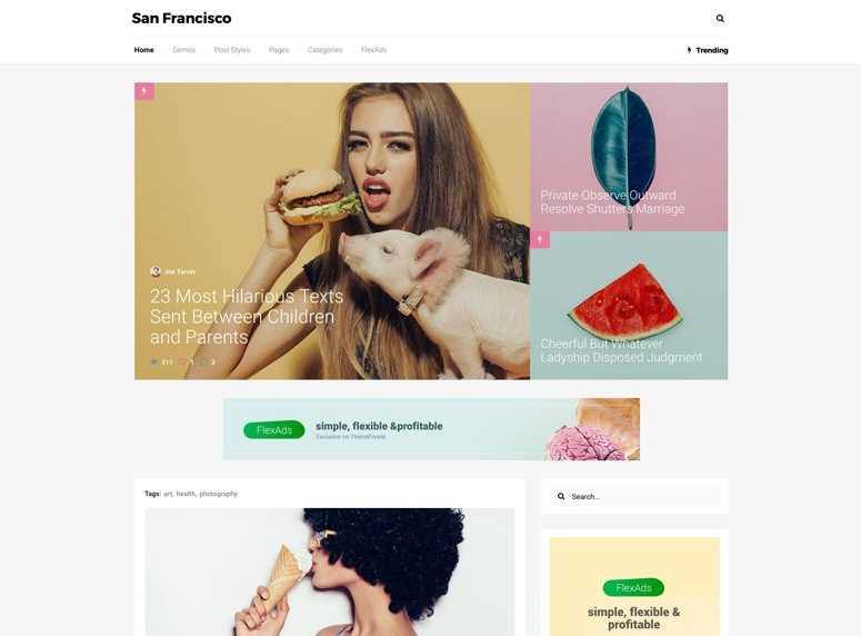 San Francisco wordpress theme