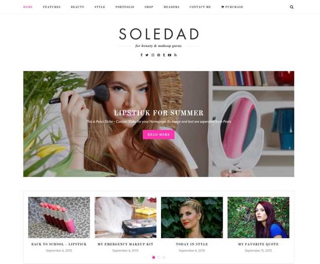 Soledad  Best Feminine WordPress Themes