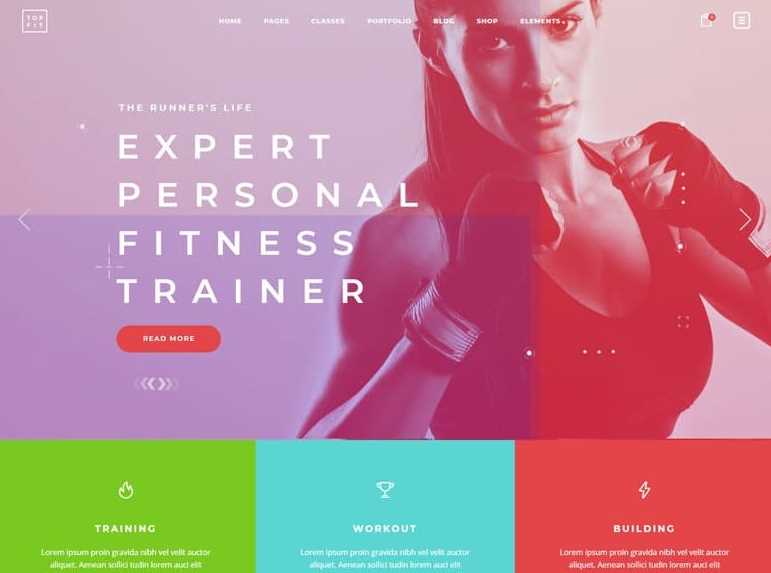 TopFit wordpress theme