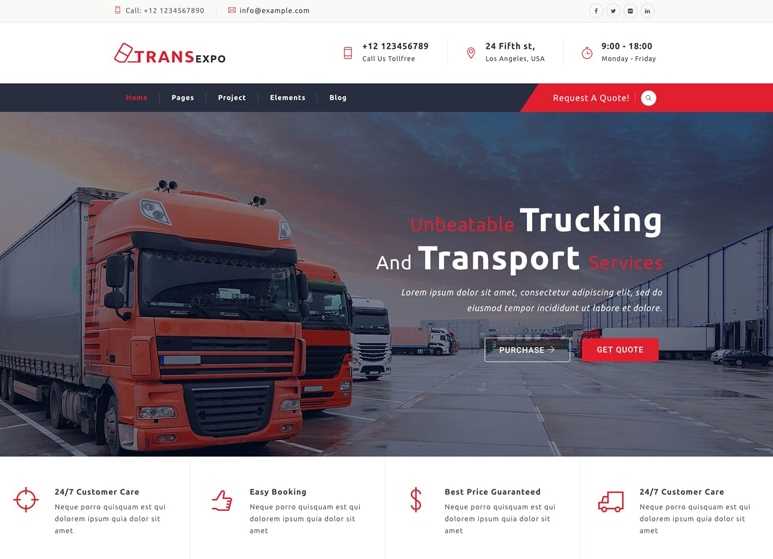 TransExpo - Best WordPress Themes for Transport and Logistics Companies