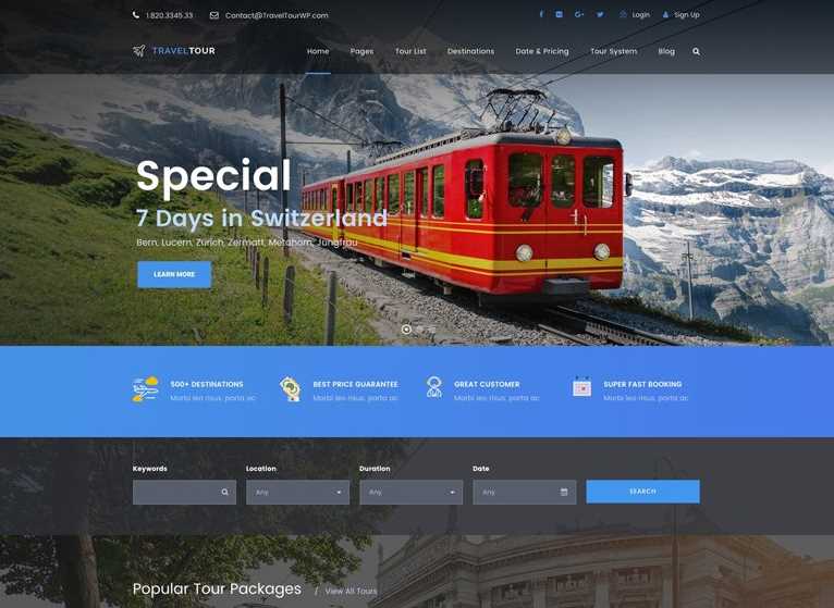 Travel Tour - Best WordPress Themes for Travel Agencies