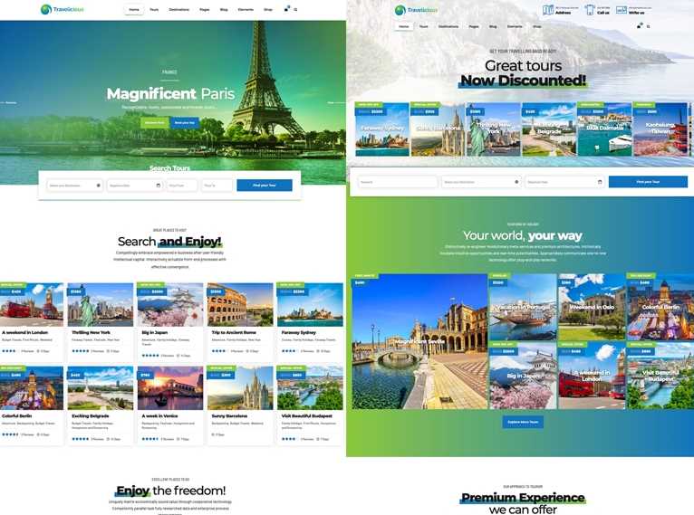 Travelicious - Best WordPress Themes for Travel Agencies
