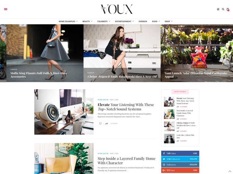 Voux wordpress theme
